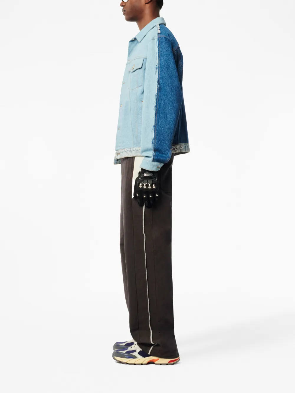 Shop Heron Preston Logo-patch Denim Jacket In Blue