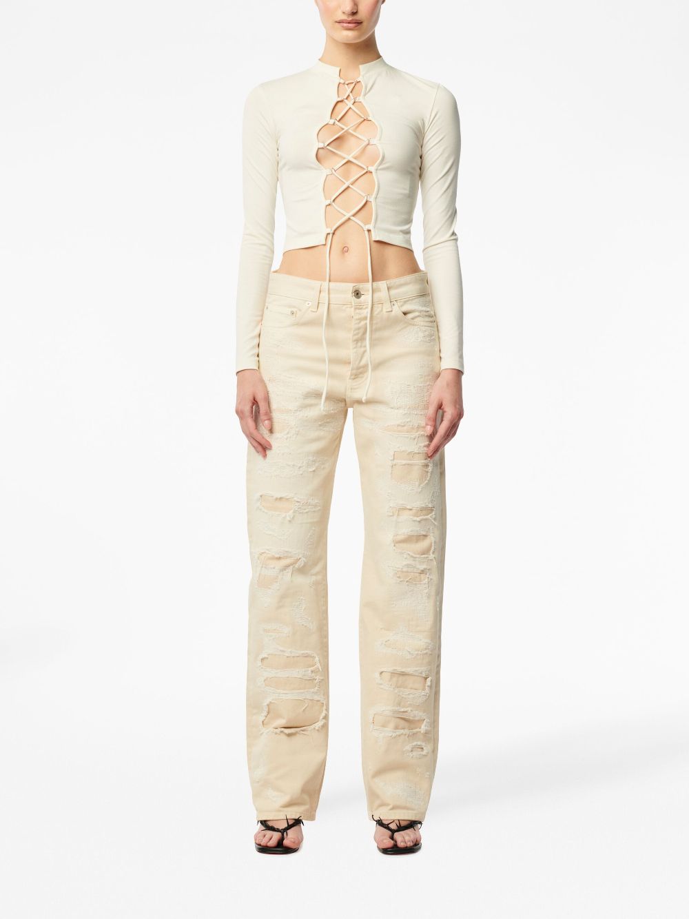 Heron Preston mid-rise straight-leg jeans - Neutrals