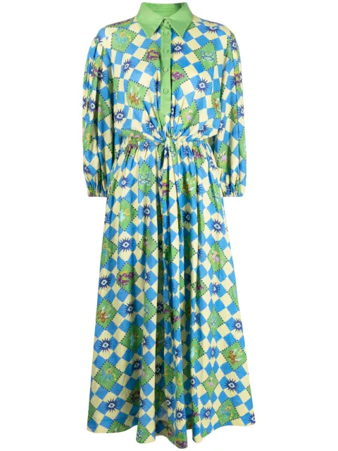 ALEMAIS Lou twisted linen shirt dress