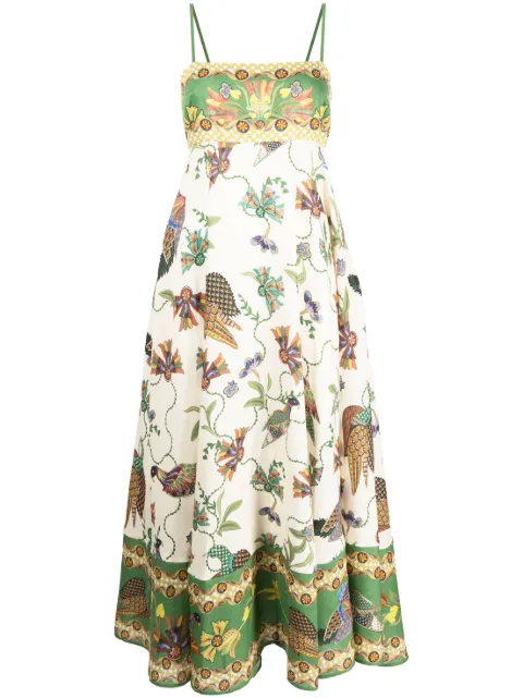 ALEMAIS Birdie sleeveless linen midi dress