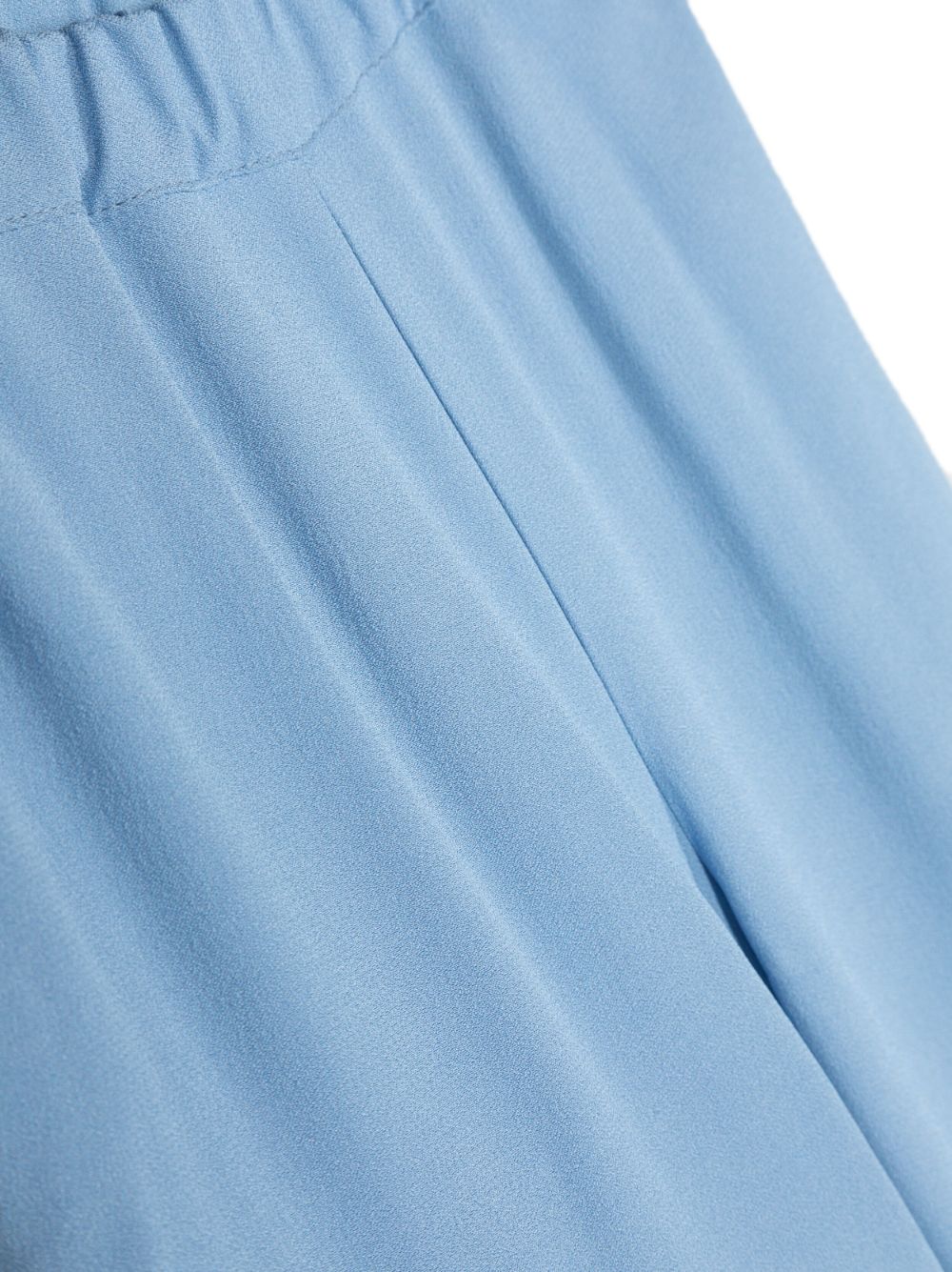 Shop Simonetta Elasticated Wide-leg Trousers In Blue