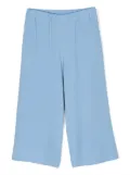 Simonetta elasticated wide-leg trousers - Blue