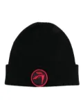 AMBUSH logo-patch wool beanie - Black