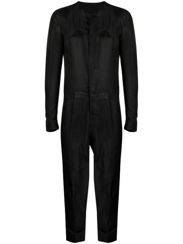 SAPIO satin-finish Jumpsuit Black FARFETCH IN