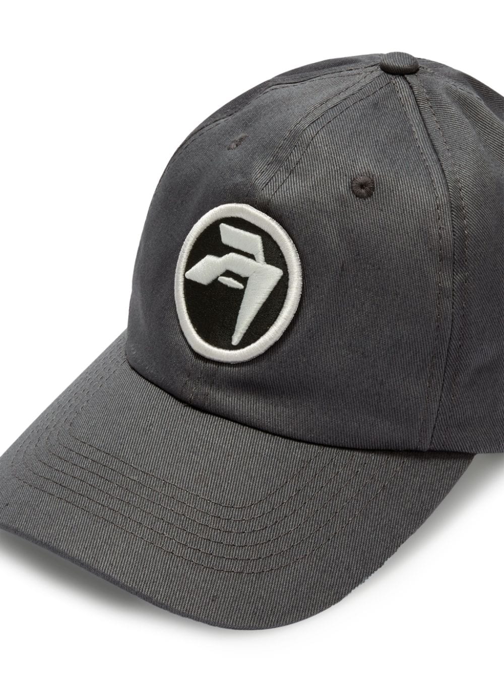 Shop Ambush Amblem-patch Cotton Baseball Cap In Grey
