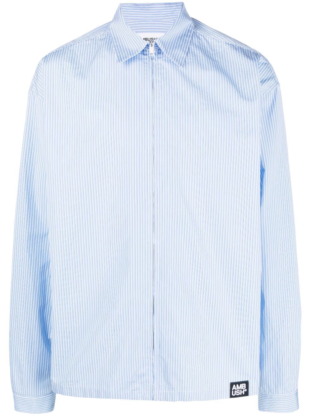 ambush chemise zippée à rayures - bleu