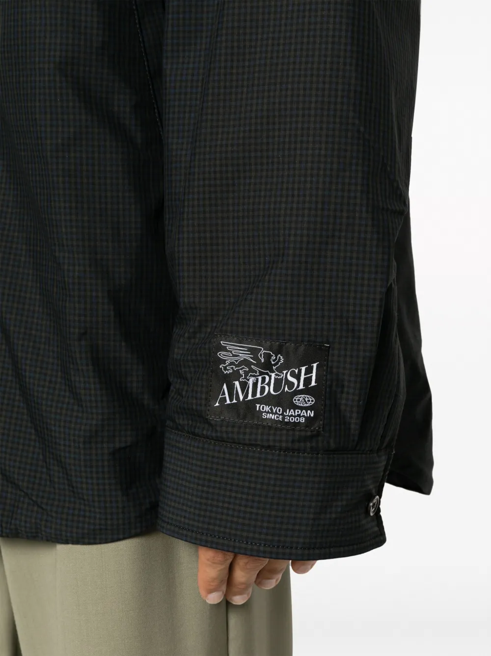 Shop Ambush Padded Shirt Jacket In Grey