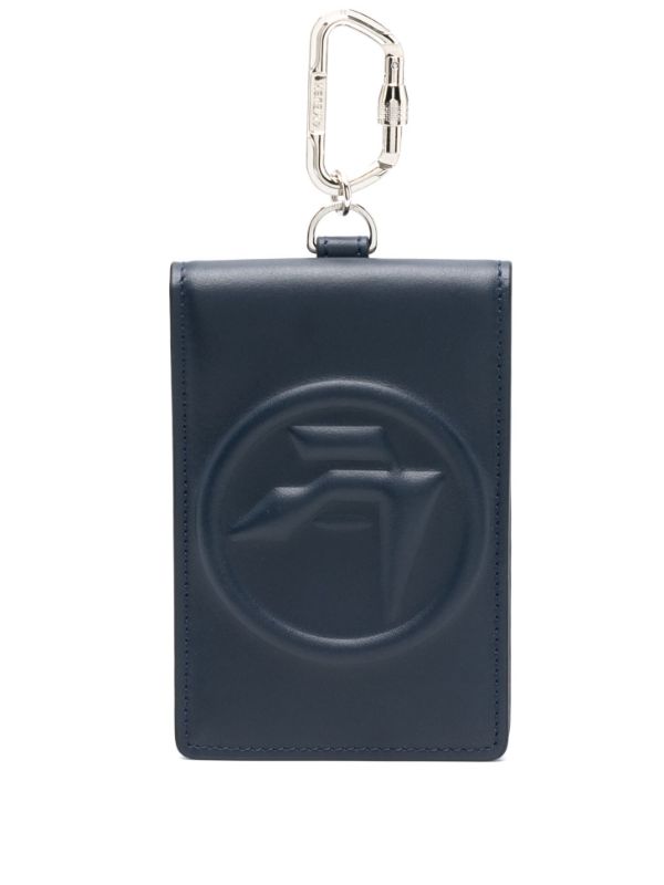 AMBUSH Amblem logo-embossed Leather Cardholder | Blue | FARFETCH AO