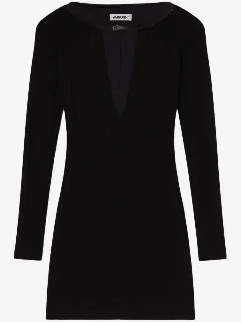 AMBUSH V-neck jersey minidress