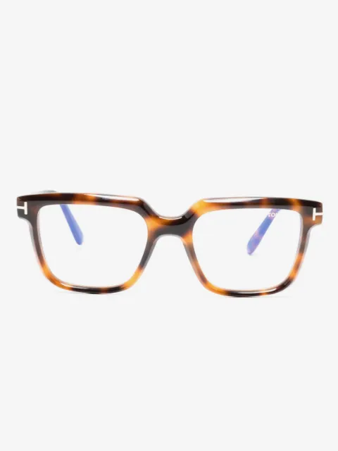 TOM FORD Eyewear lentes con armazón cuadrada estilo carey