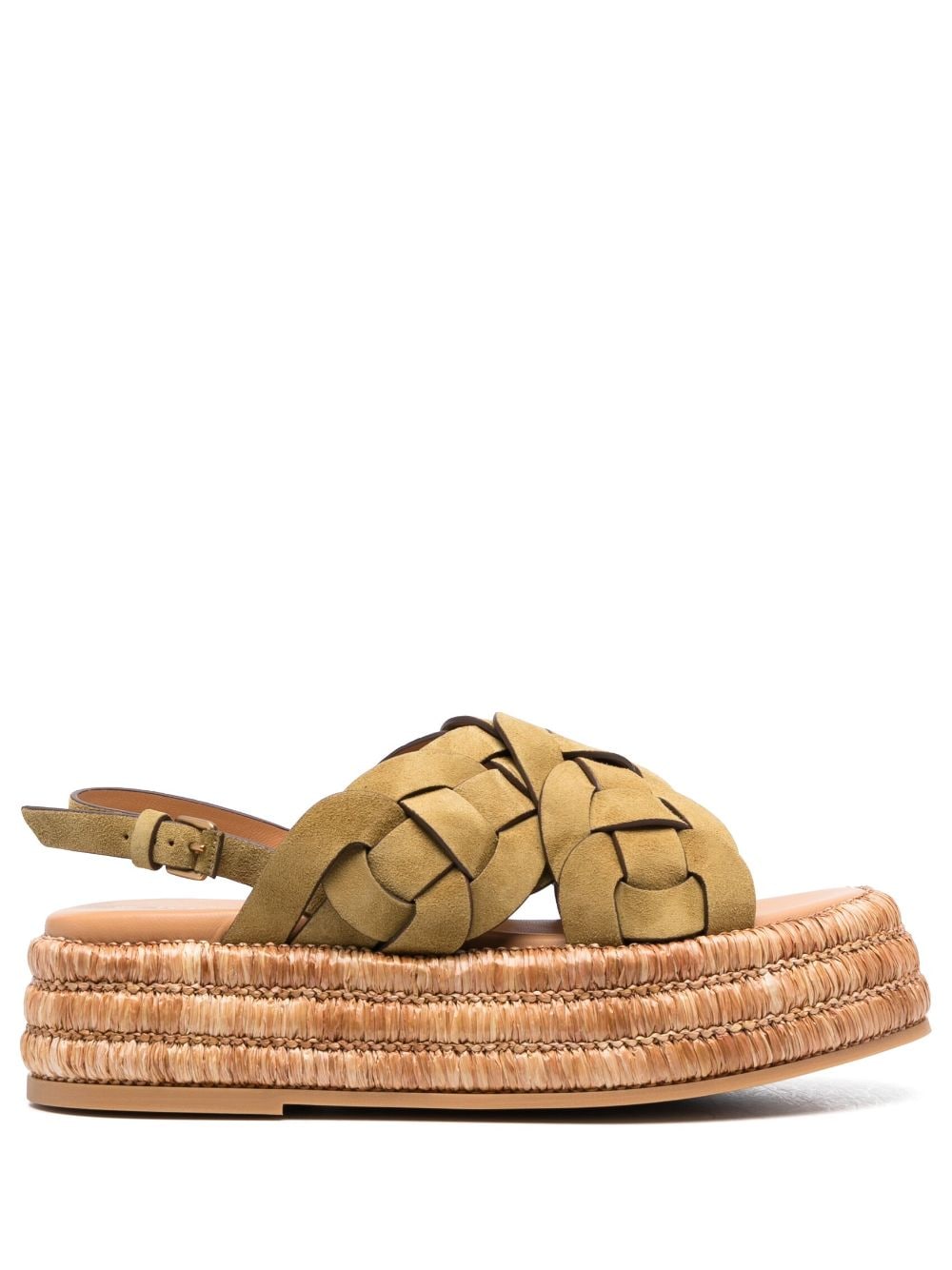 Image 1 of Tod's raffia platform sandals