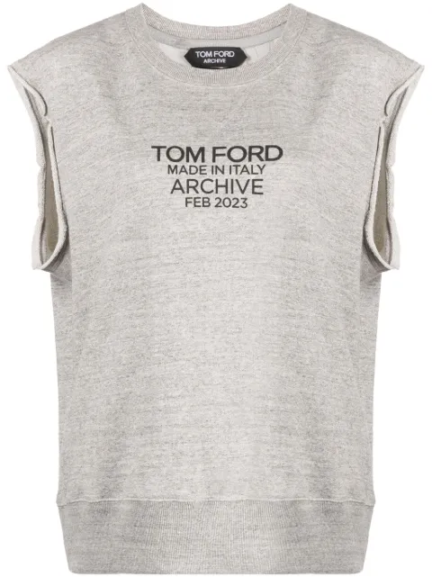 TOM FORD logo-print cotton tank top