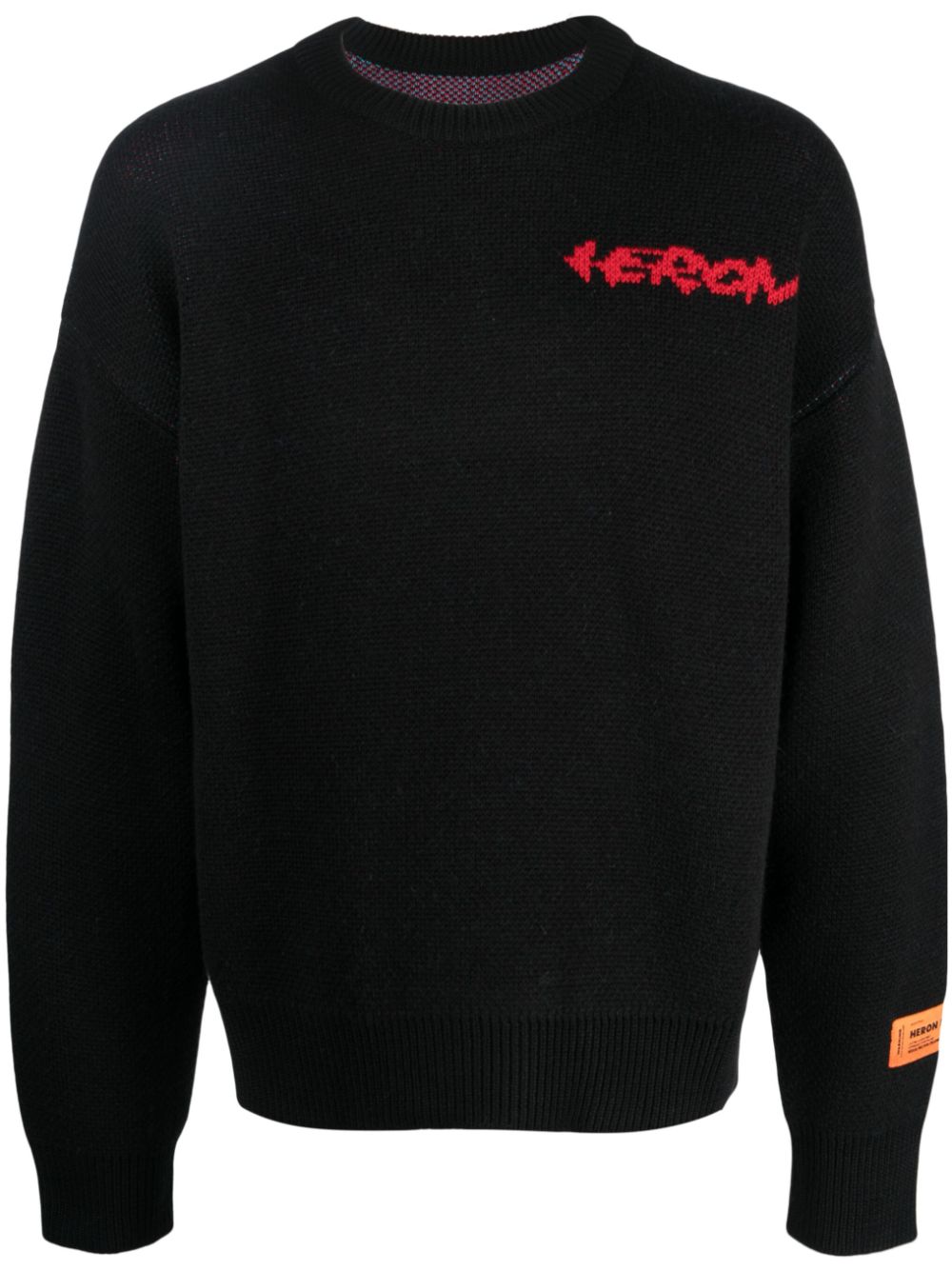 Heron Preston HP Flaming wool-blend jumper - Black