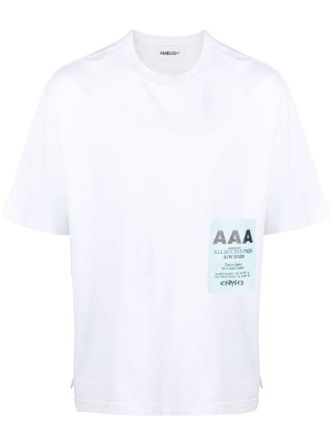 AMBUSH 패스 프린트 오버사이즈 티셔츠
