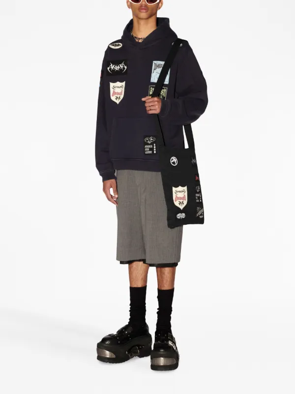 AMBUSH ロゴパッチワーク パーカー | ブルー | FARFETCH JP