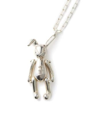 Cable Collectibles Bunny Charm Necklace in Sterling Silver Women's