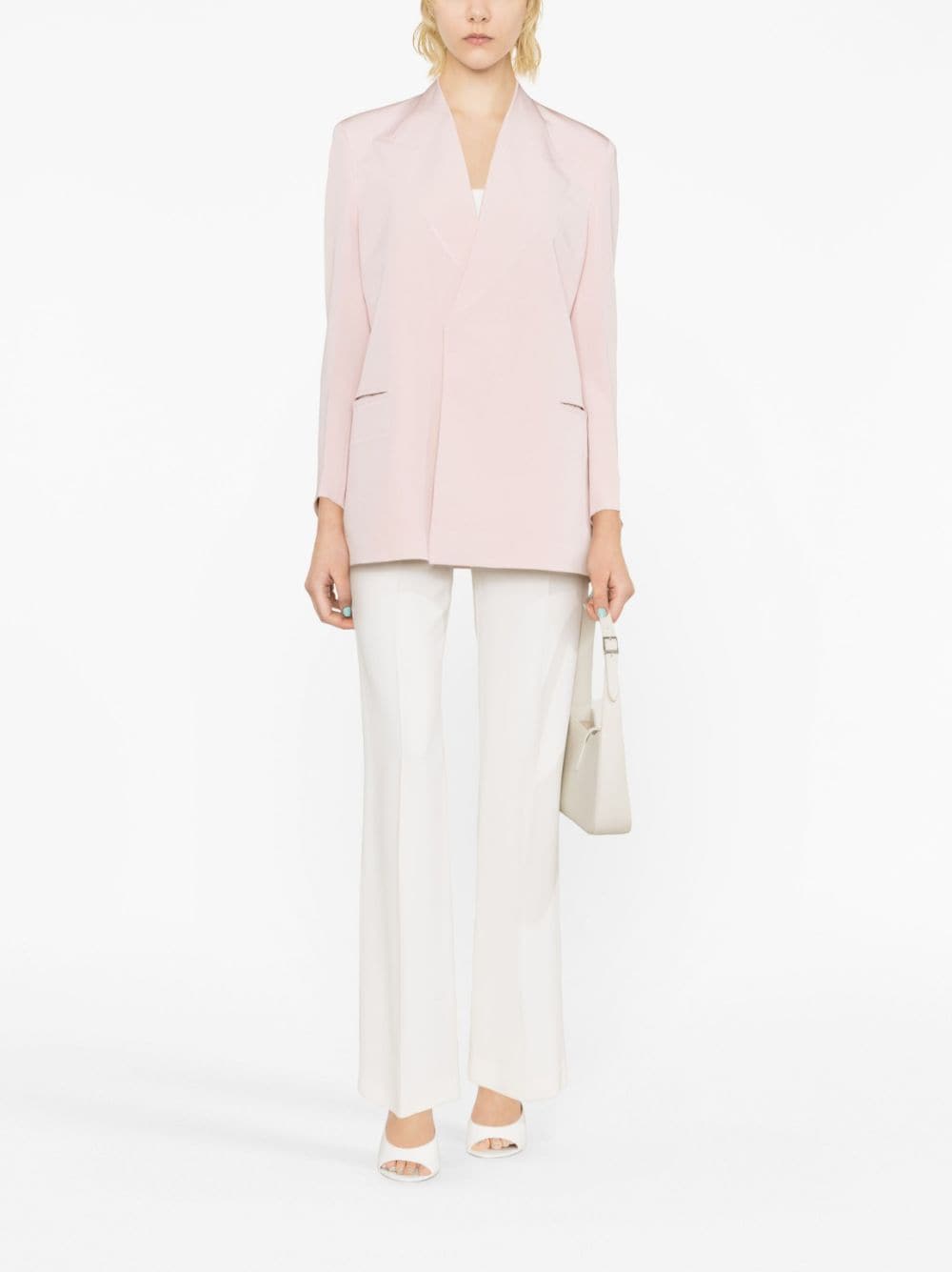 Shop Victoria Beckham Double-breasted Blazer In Rosa