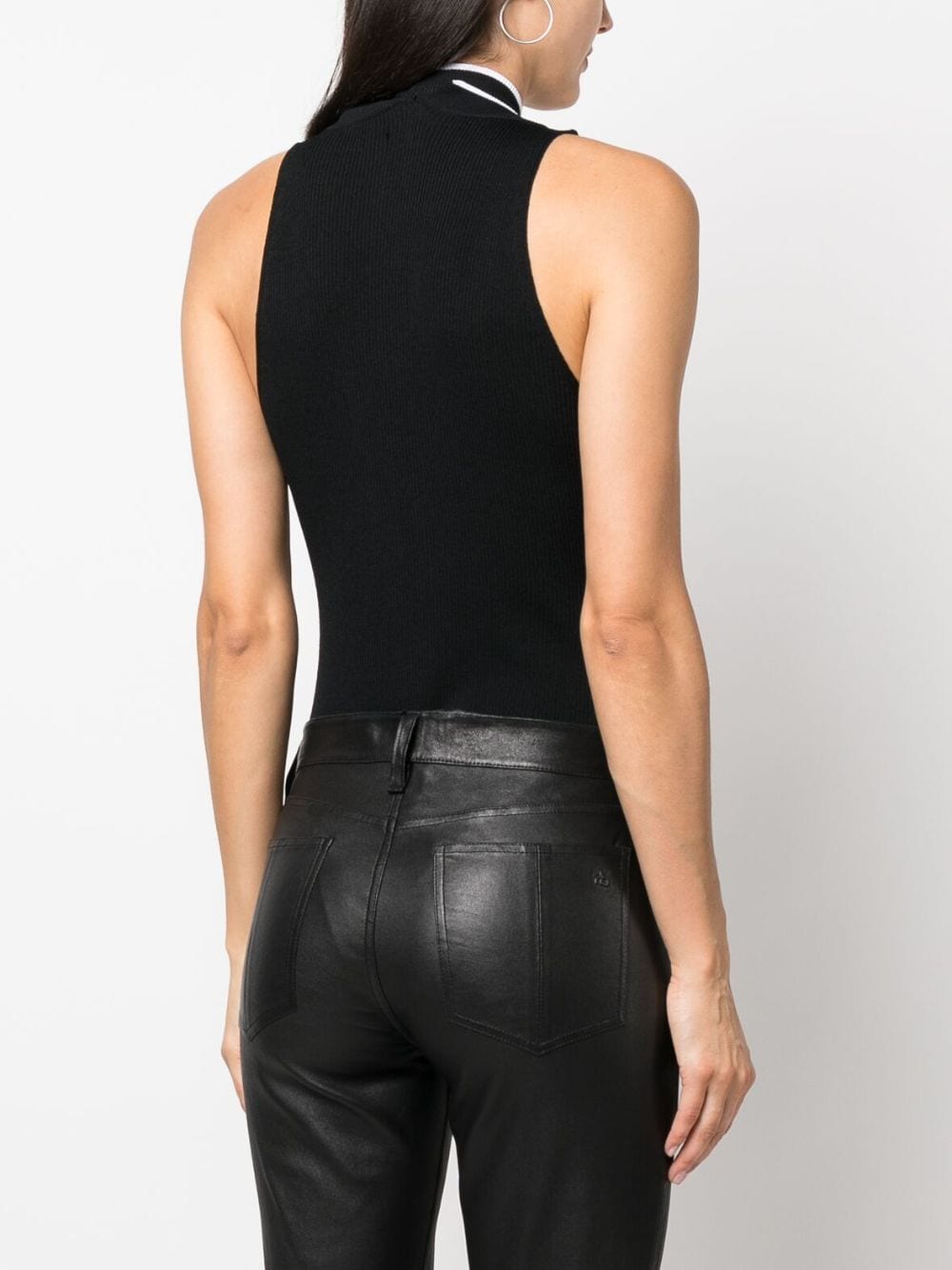 Shop Y/project Triple Neck Bodysuit In Black