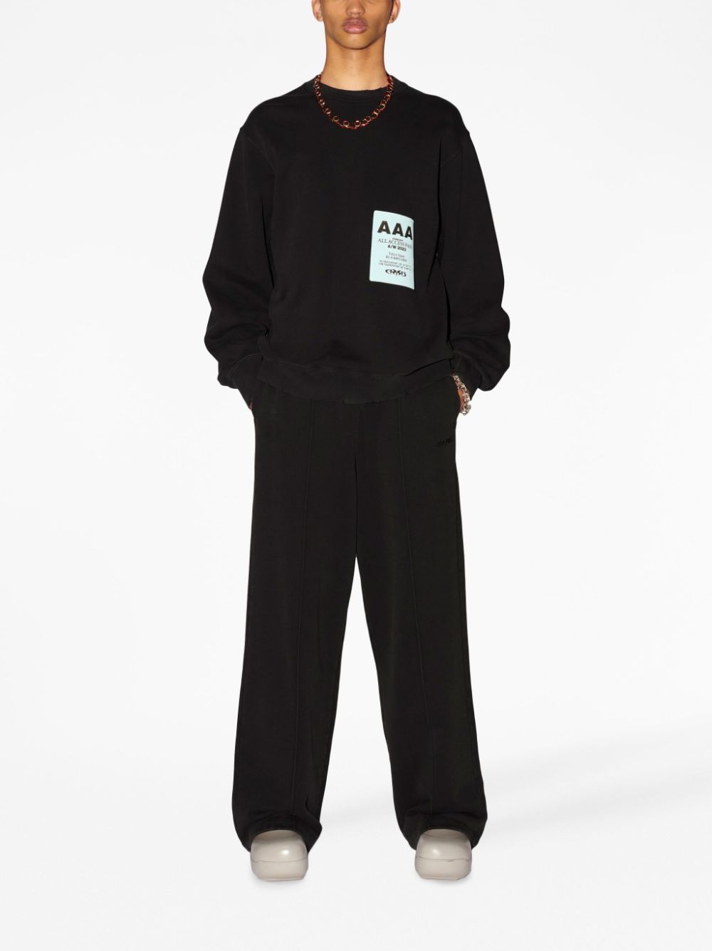 AMBUSH Pass-patch cotton sweatshirt - Black