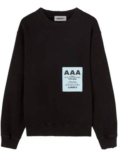 AMBUSH sweat en coton - Noir - AMBUSH - Modalova