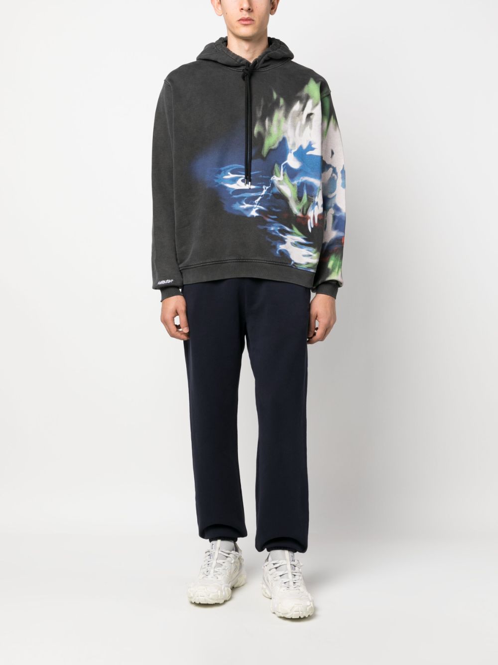 AMBUSH Katoenen hoodie met grafische print - Zwart