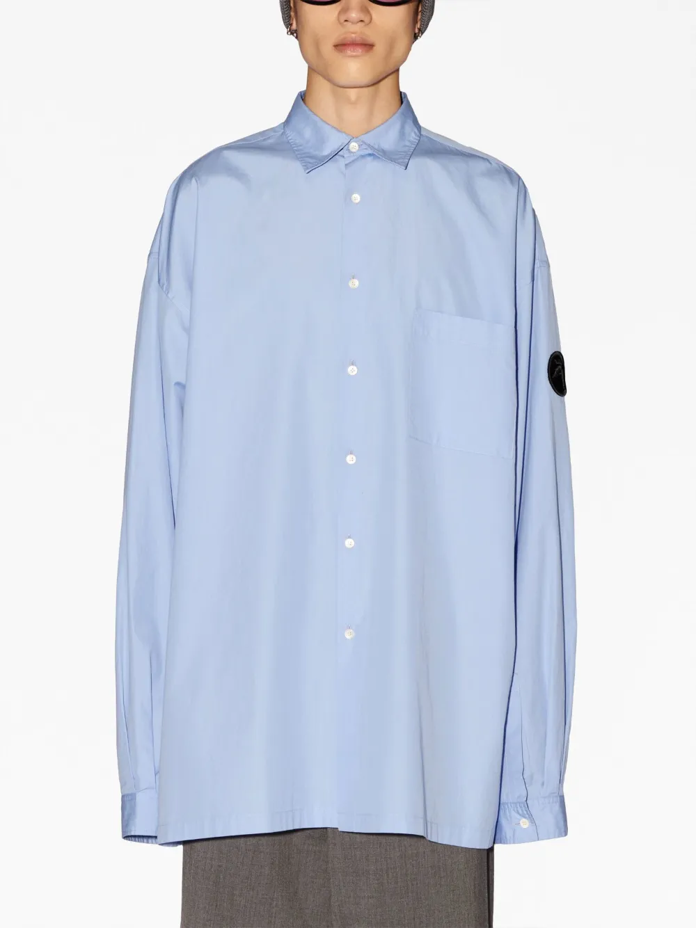  Ambush Logo-patch Button-up Shirt - Blue 