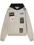 AMBUSH logo-patchwork cotton hoodie - Grey