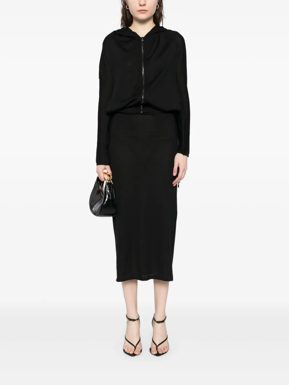 TOM FORD Jurk met capuchon - Zwart