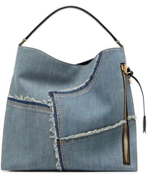 TOM FORD large denim shoulder bag