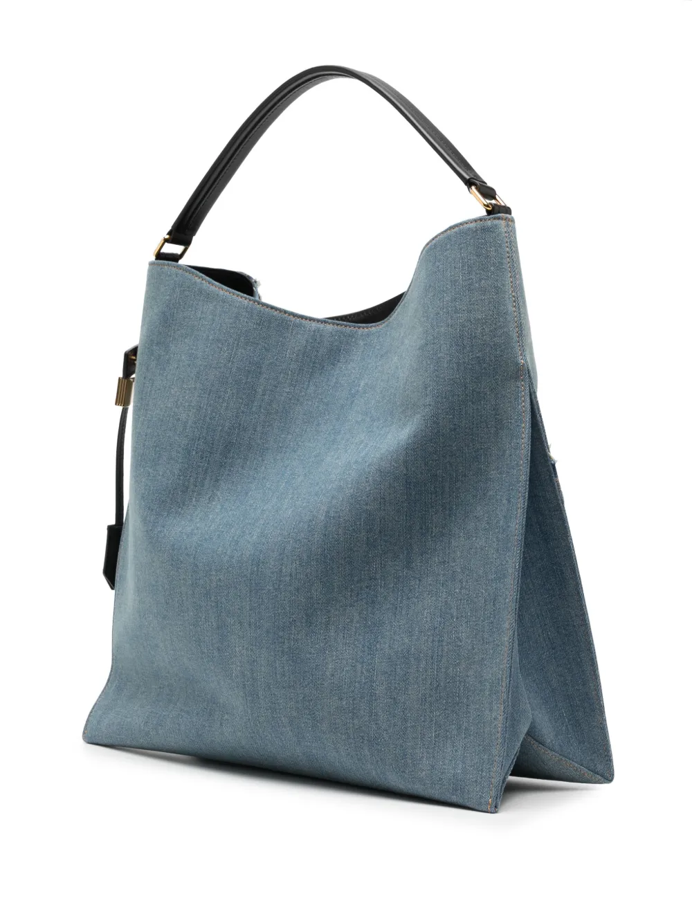 TOM FORD Denim grote schoudertas Blauw