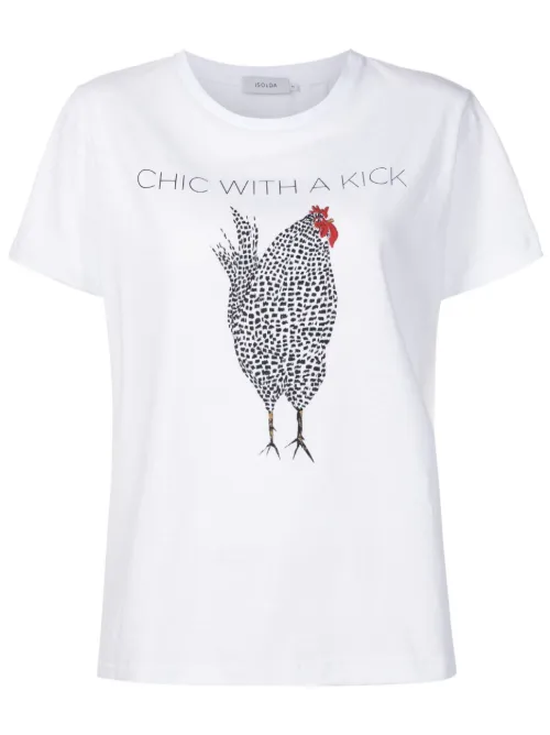 T-shirt en coton à imprimé graphique - Isolda - Modalova