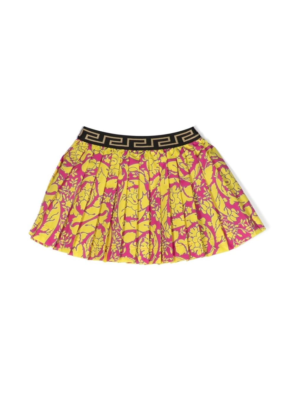 Versace Kids Plooirok met barokprint Geel