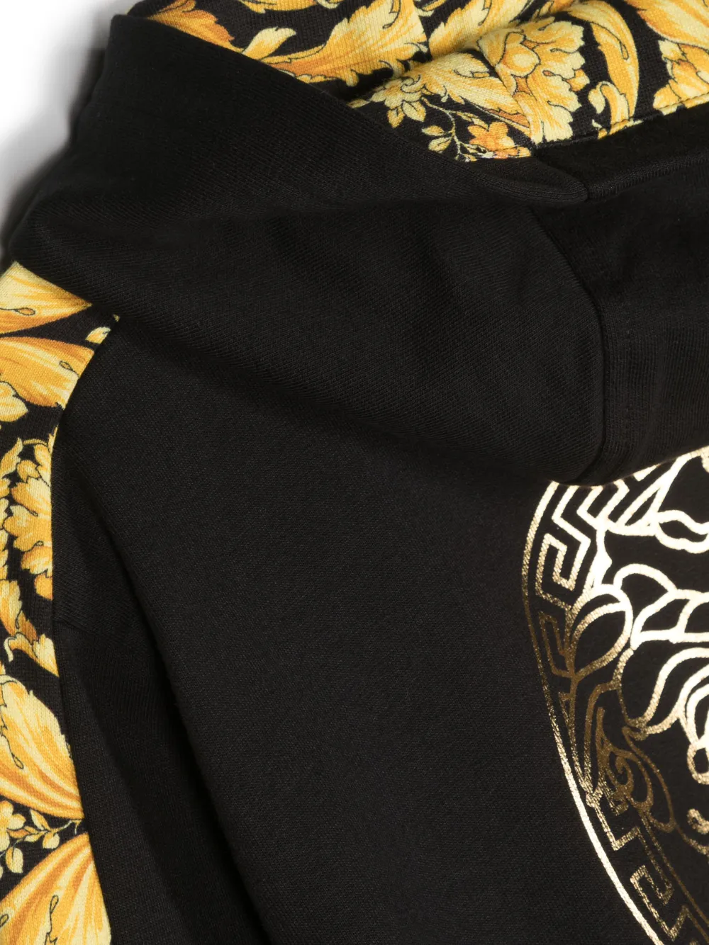 Barocco Kids-Print Cotton Hoodie