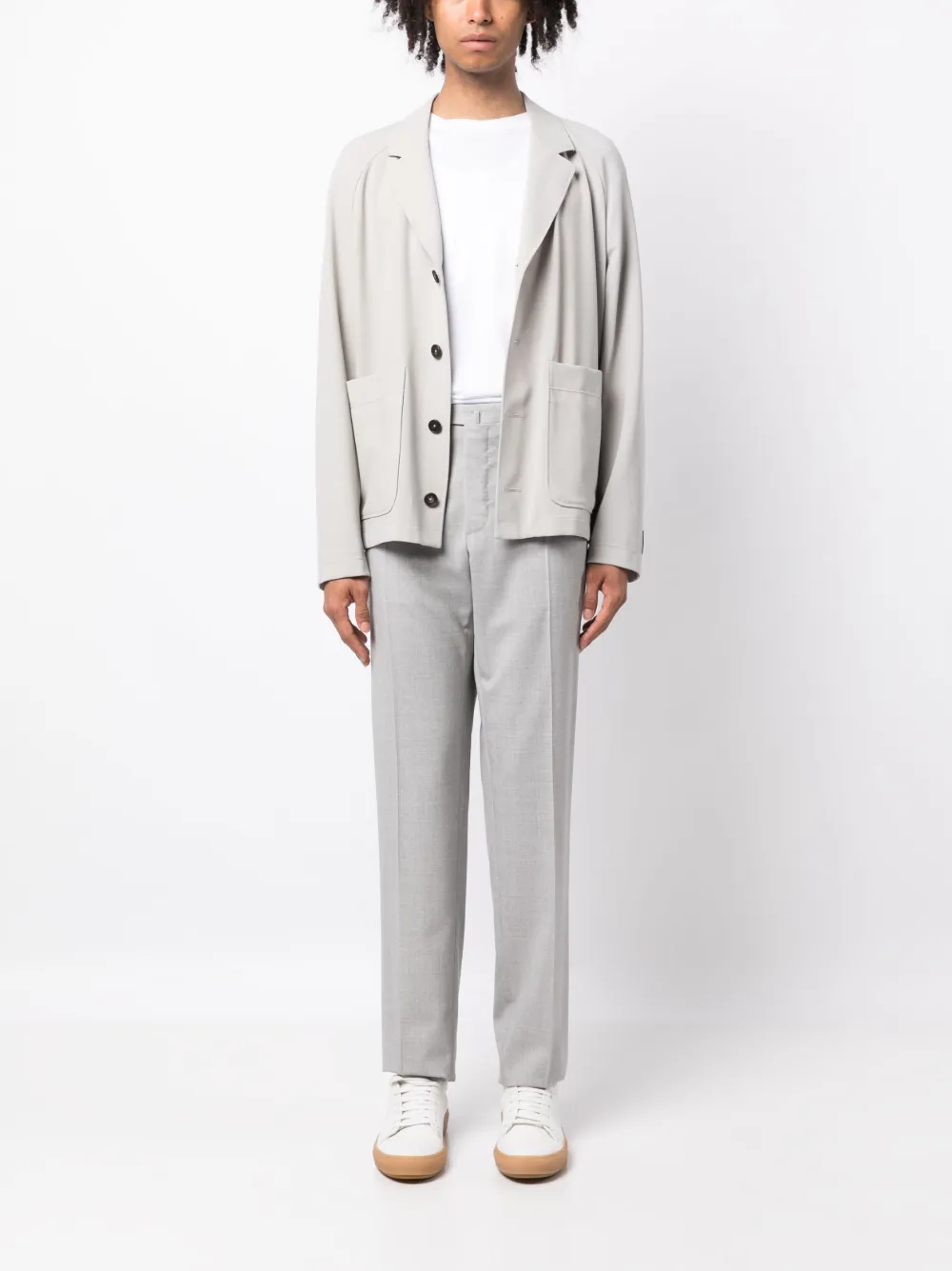 Incotex Button-up pantalon - Grijs
