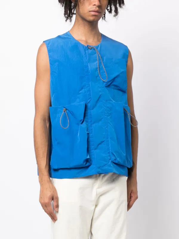 Toogood The Roper Boxy Gilet | Blue | FARFETCH IN