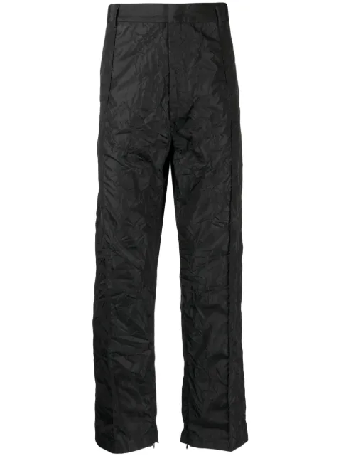 424 crease-effect straight-leg trousers