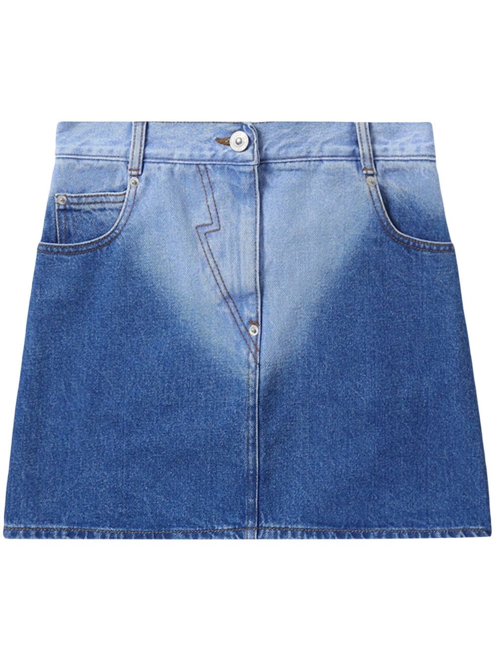 pushBUTTON ombré-effect Denim Mini Skirt - Farfetch