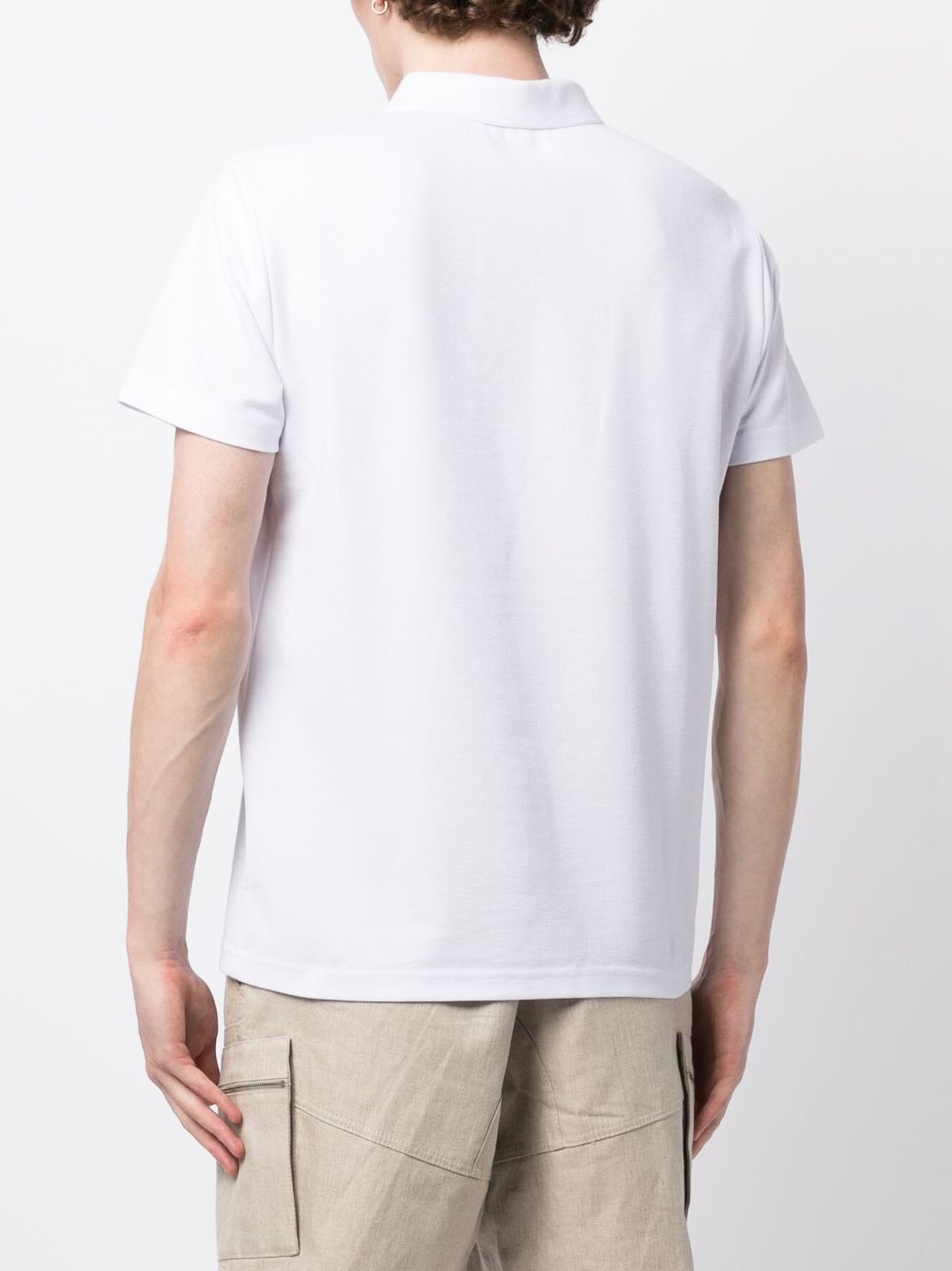 Shop Ports V Logo-tape Polo Shirt In White