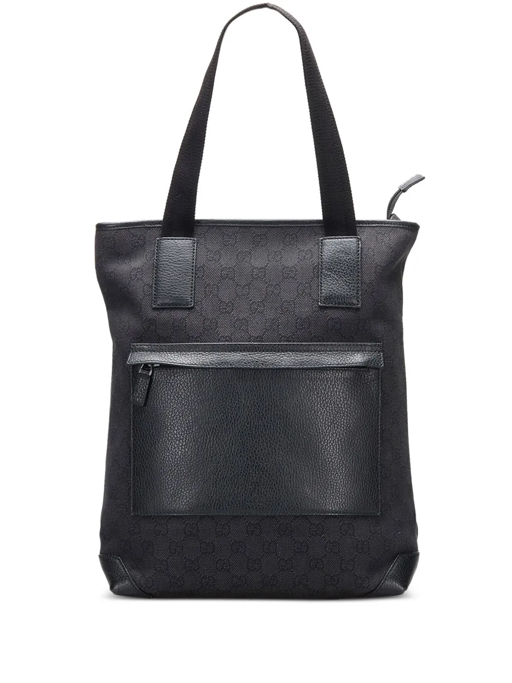 Pre-owned Gucci Gg Canvas Tote In Black