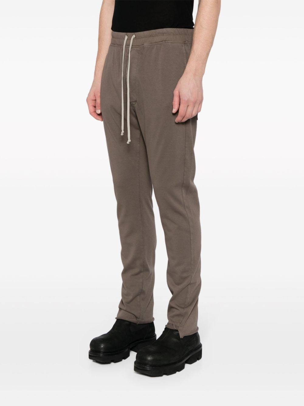 Shop Rick Owens Drkshdw Drawstring-waist Cotton Track Pants In Grey