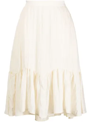 White midi peplum outlet skirt