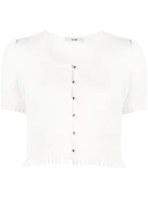 White short shop sleeve cardigan