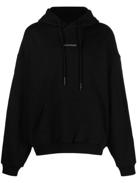 logo-print drawstring hoodie