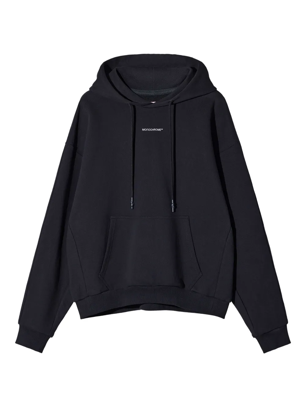 MONOCHROME logo-print drawstring hoodie | Black | Image 1