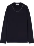 AMBUSH chain-embellished cotton sweatshirt - Blue