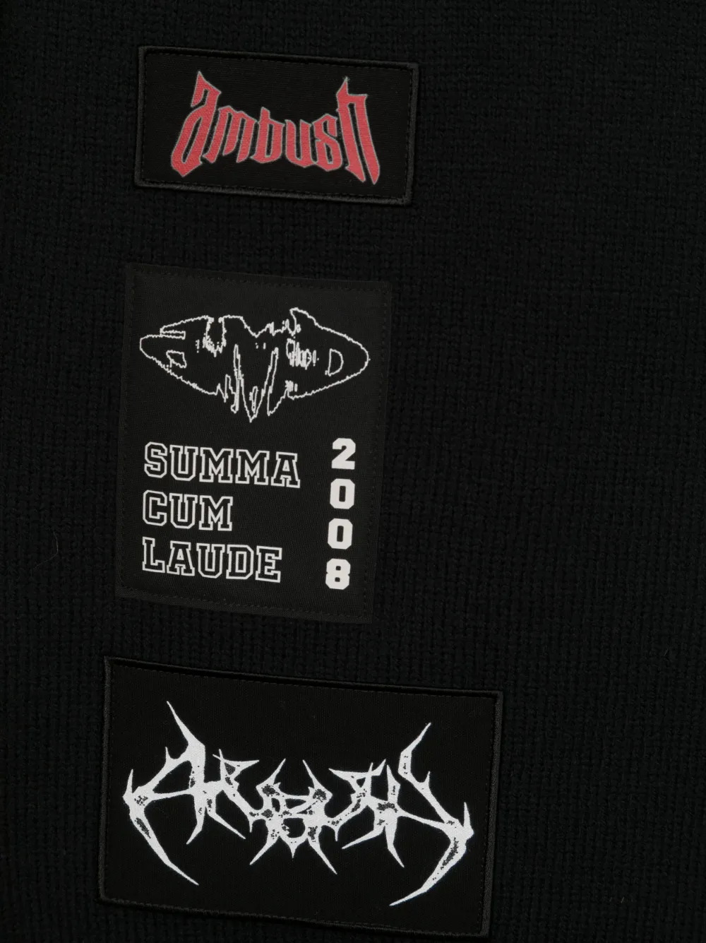 AMBUSH Sjaal met logopatch - Zwart