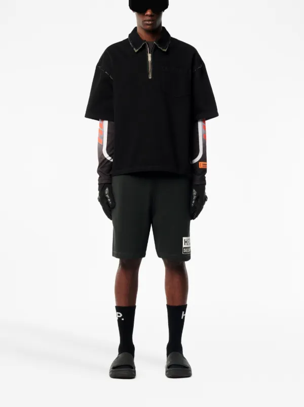 【関税込み】Heron Preston ブラック プリント ショートパンツ 関税込み】Heron Preston ブラック プリント ショートパンツ
