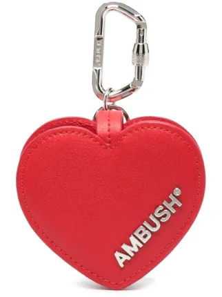 AMBUSH Heart Leather AirPods Case | Red | FARFETCH