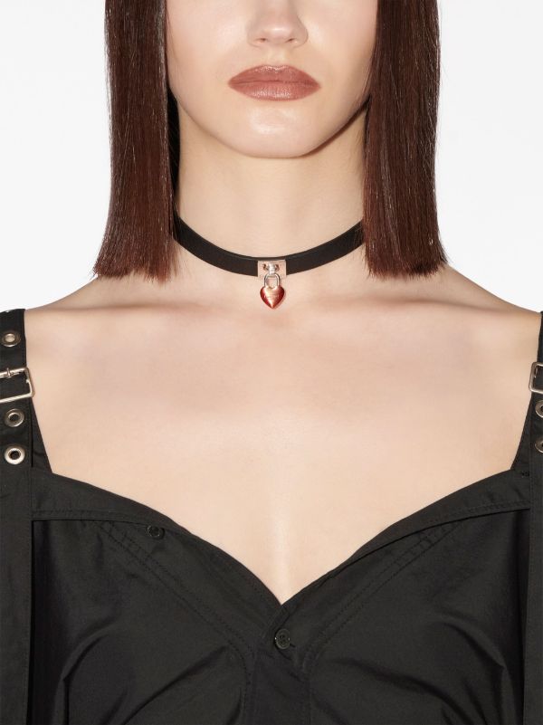 Choker deals leather necklace