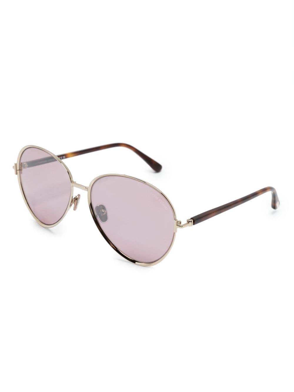 TOM FORD Eyewear Zonnebril met rond montuur - Goud